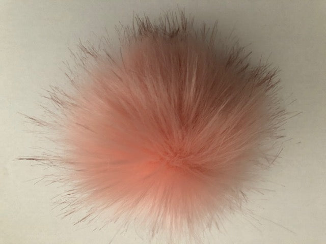 4" peach pink pom pom - uniquemom.shop