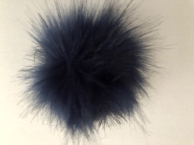 4" navy pom pom - uniquemom.shop