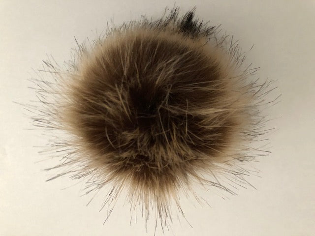 4" faded brown pom pom - uniquemom.shop