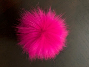 4" bright pink pom pom - uniquemom.shop