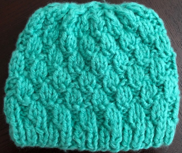 waffle mint green hat