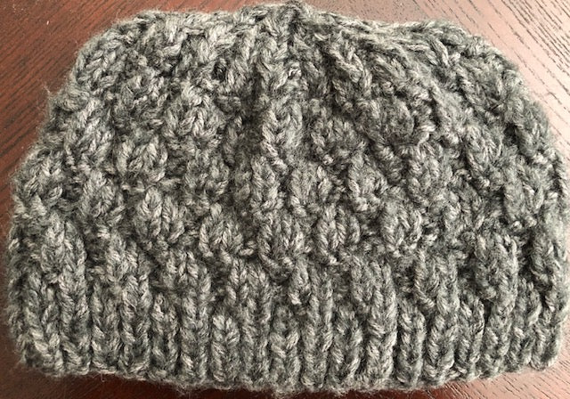 grey waffle  hat