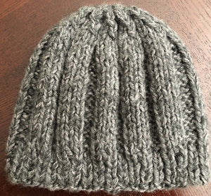 grey banana stripe hat